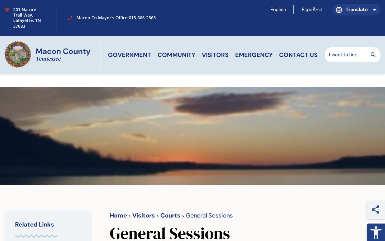 Macon County warrant records, General Sessions Court information