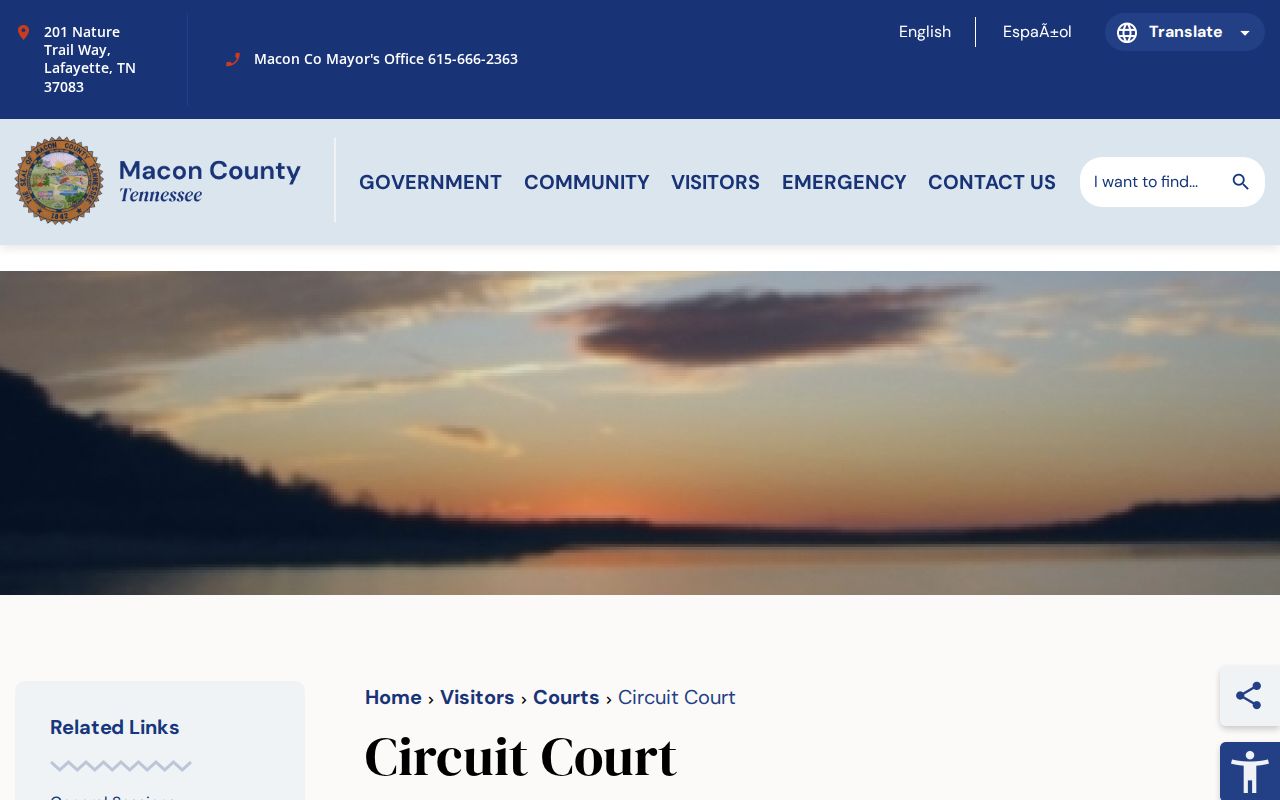 Macon County warrant search, Circuit Court Clerk office information