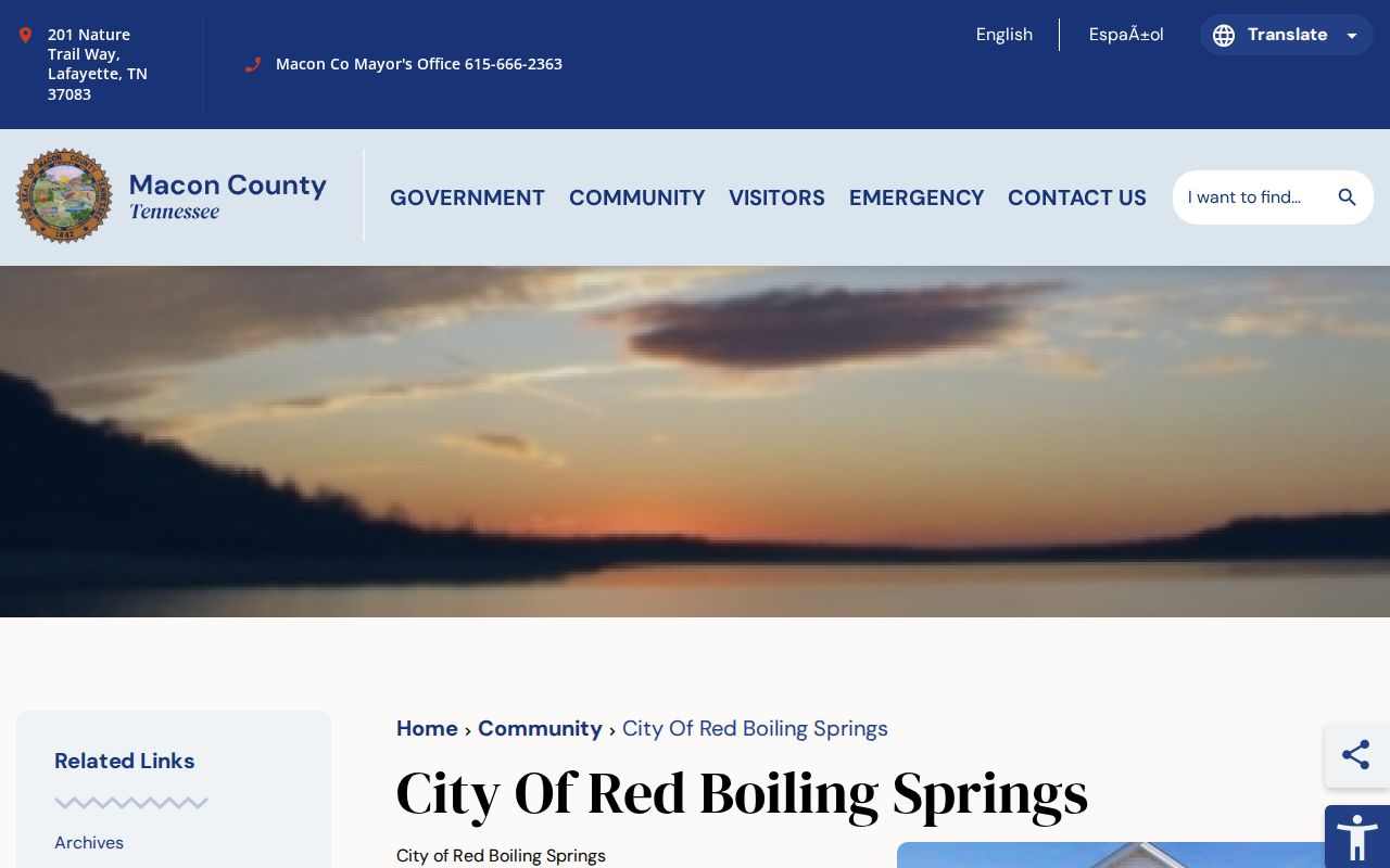 Red Boiling Springs warrant records, city address and official website profile