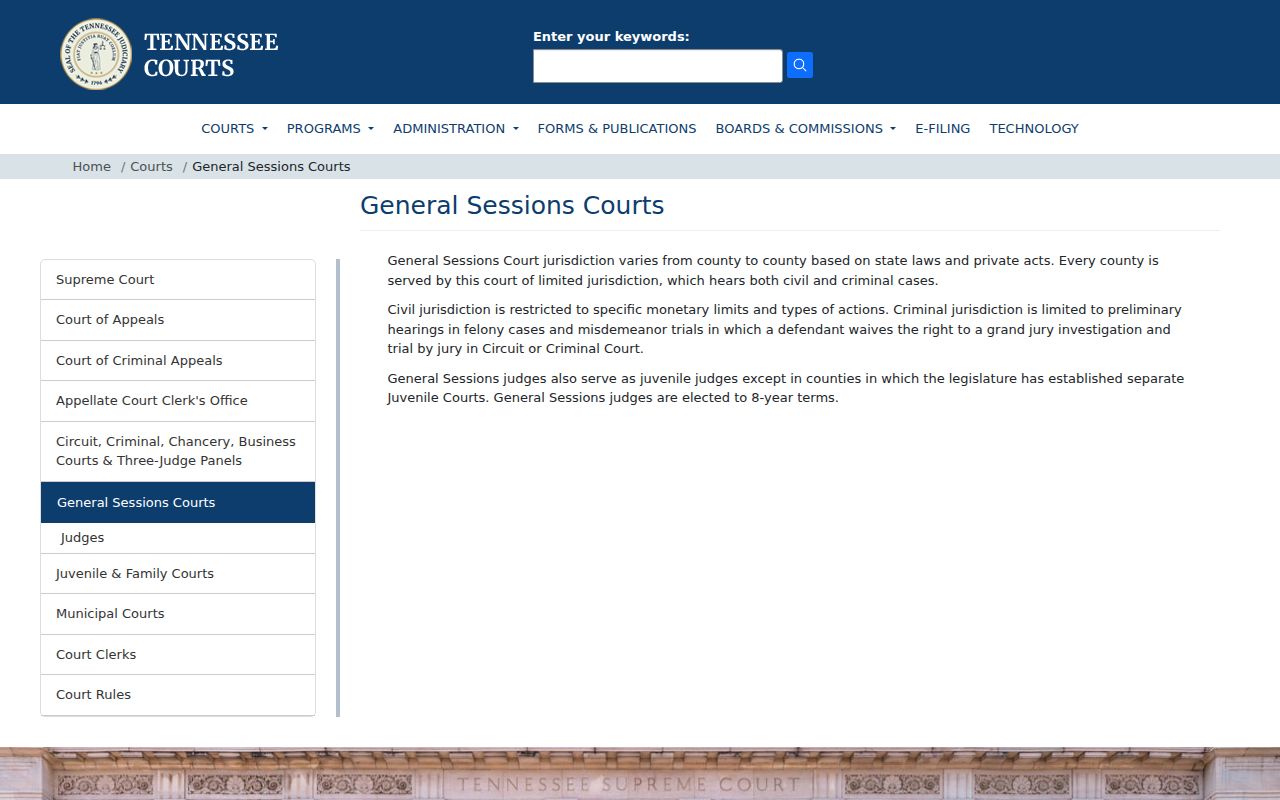 Macon County traffic warrants, statewide General Sessions court overview
