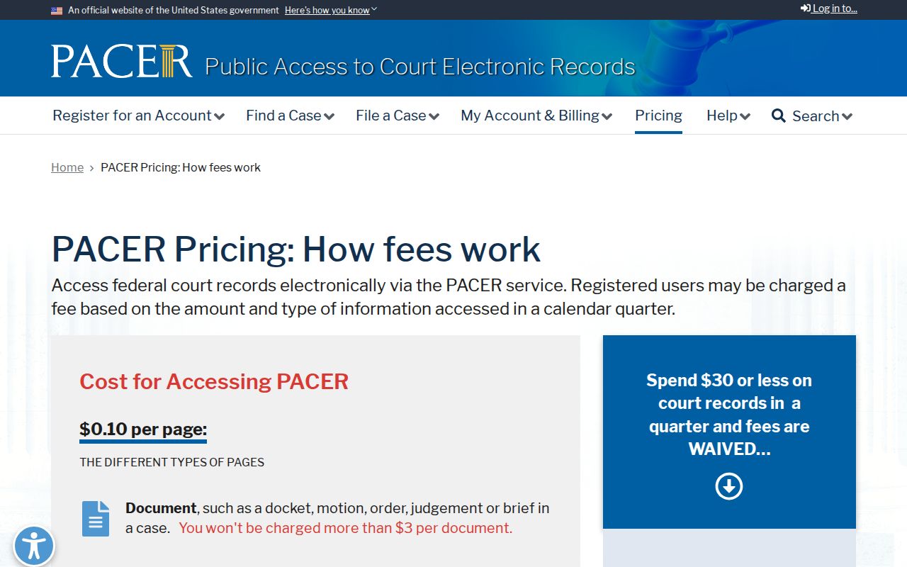 Macon County arrest warrants, PACER federal docket access and pricing