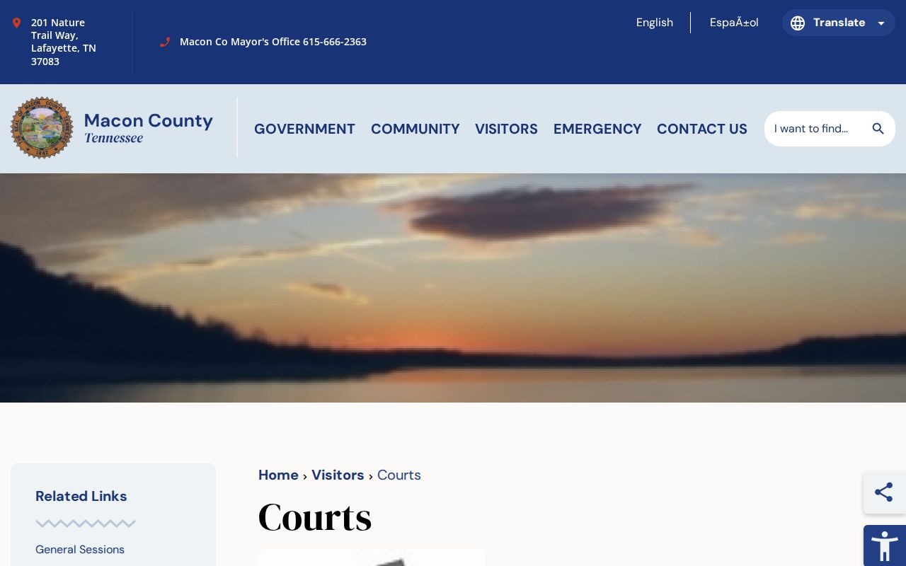 Macon County bench warrant lookup, county court directory